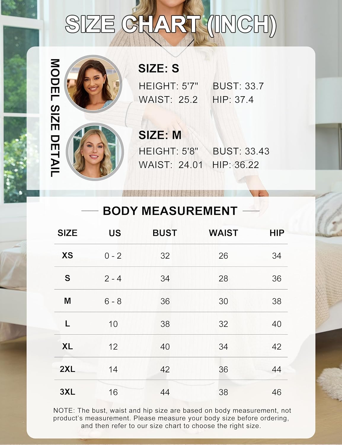 Blooming Jelly Womens Pajamas Sets Soft 2 Piece Pj Fall Long Sleeve Lounge Sets Comfy Cute Sleepwear with Pockets - Image 6