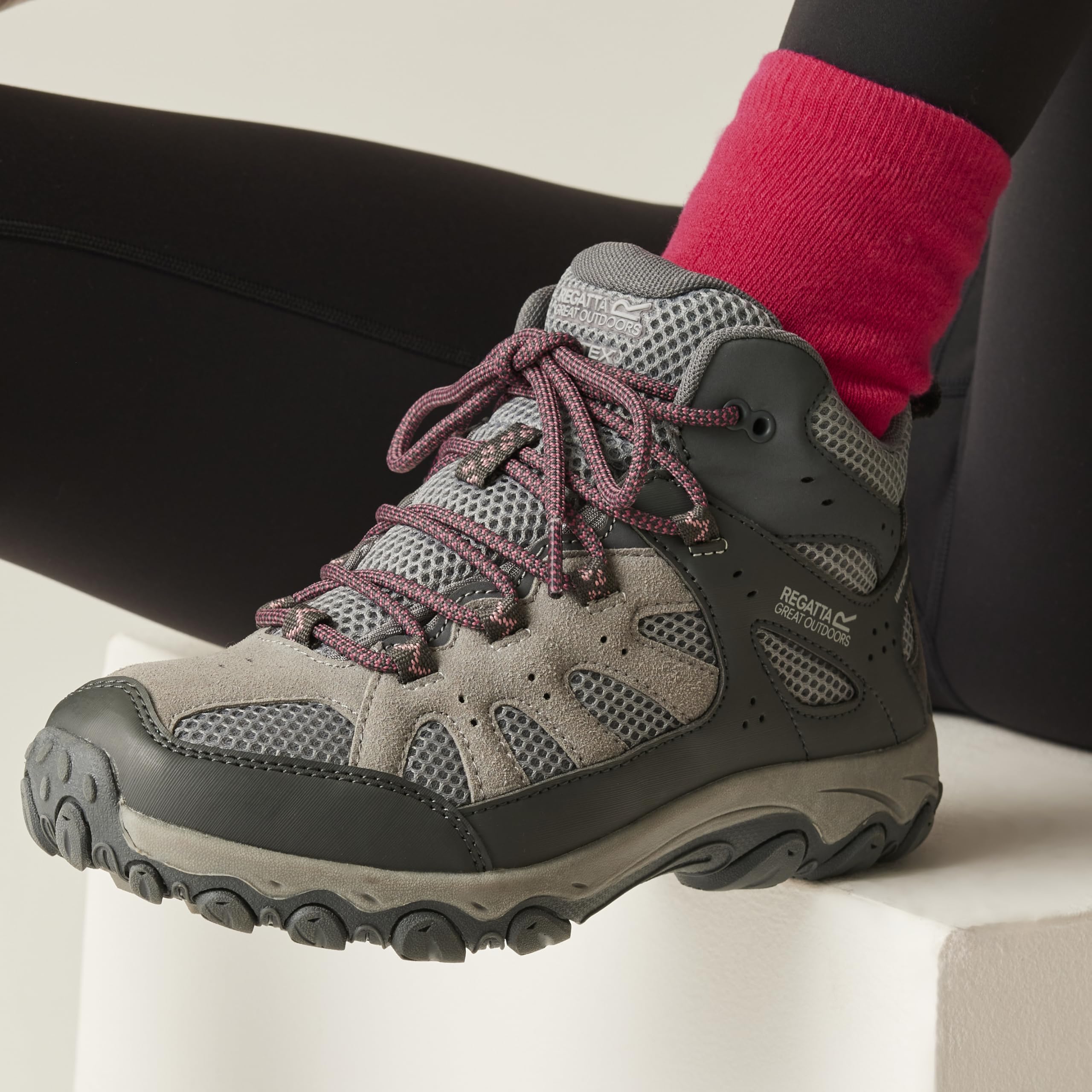 Regatta Wmnedgepointivmid Regatta Mujer Edgepoint IV Mid Walking botines agua resistente Cushioned Hiking FootwearMujer
