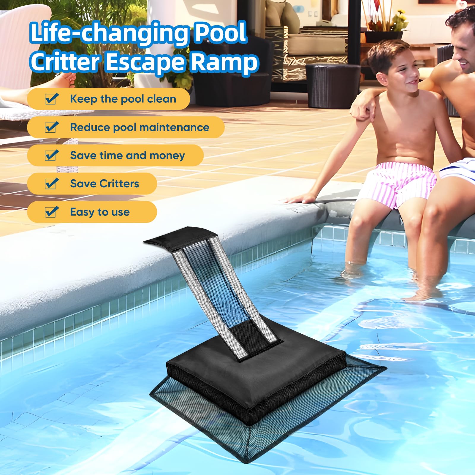 Pool Drain Ramp Snapklik.com : HKZ Animal Saving Escape Ramp For Pool, Critters Frog ...