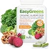 EasyGreens - Organic Greens Superfood Capsules – 100 Vegan Capsules - Soil Association Certified Natural Vitamin and Mineral - 40 Raw Greens, Fruits, Vegetables, Mushrooms, Sprouts, Seeds and Herbs