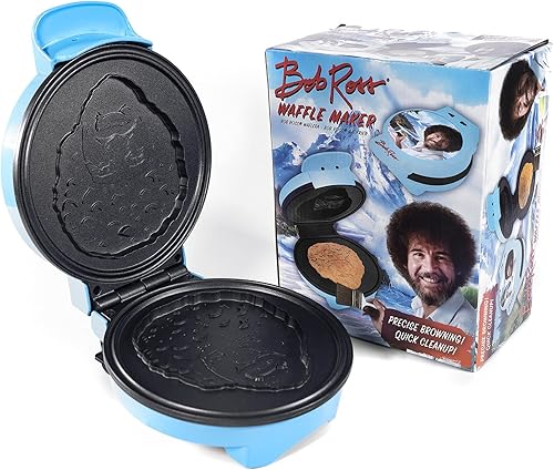 Miniatura 9 de Uncanny Brands Bob Ross Waffle Maker  Bobs Iconic Face on Your Waffles  Waffle Iron