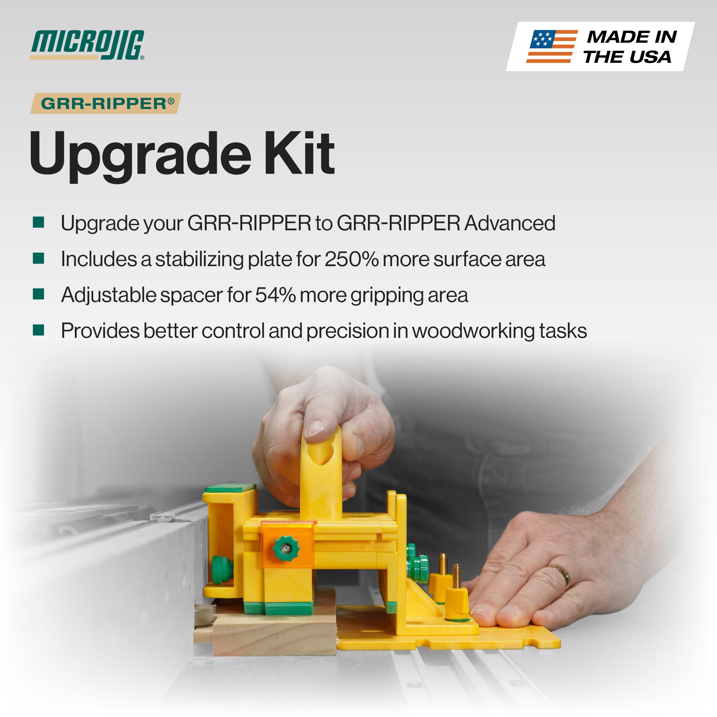 MICROJIG GRR-Ripper GRAK-404 - Kit de actualización para bloque de empuje Gr-100, amarillo