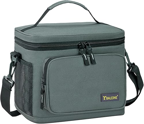 BALEINE Lonchera grande para 22 latas, bolsa de almuerzo aislada para hombres, bolsa enfriadora grande a prueba de fugas con correa de hombro