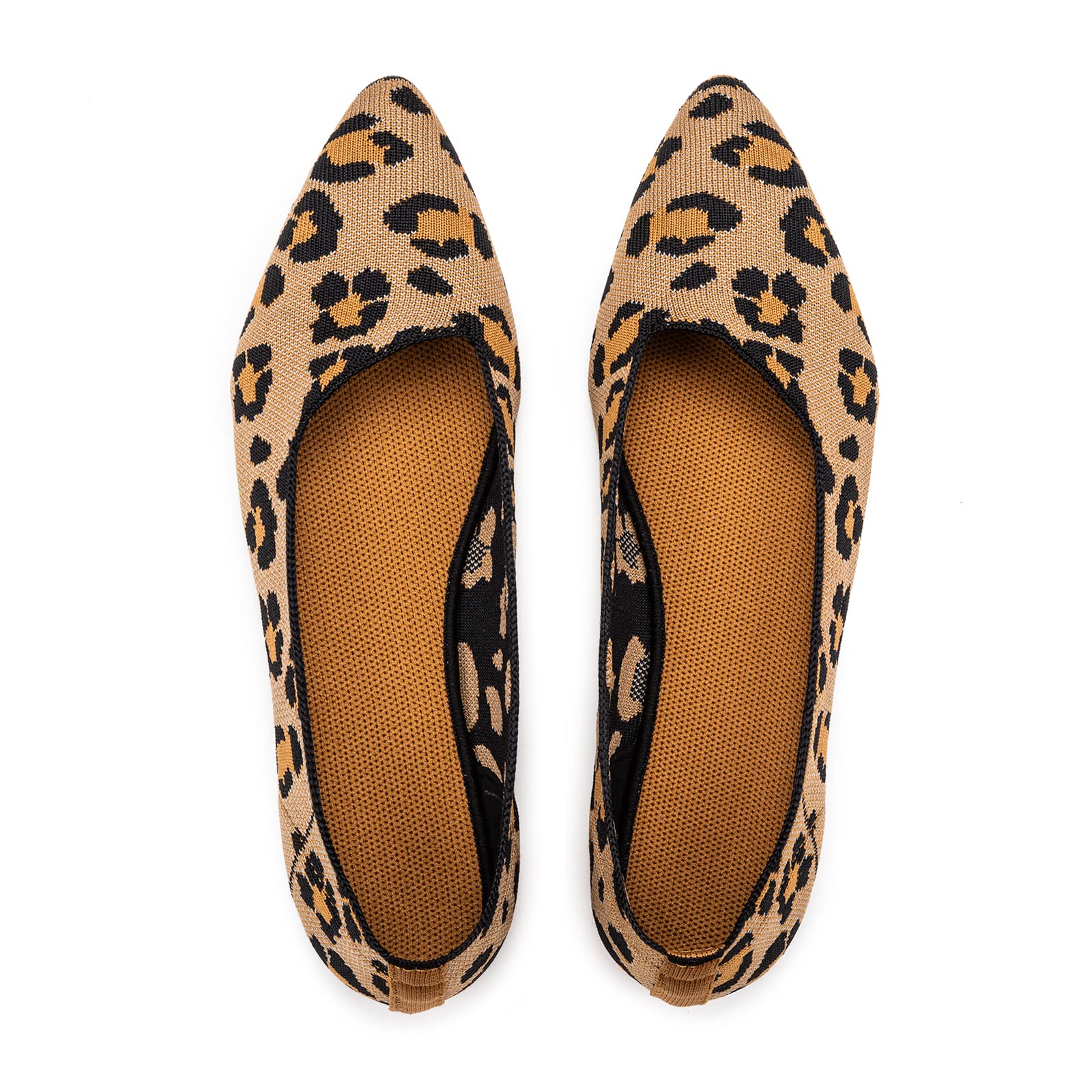 Frank Mully Ballerine a Punta lavorate a Maglia da Donna - Comode Ballerine Slip-on - Scarpe Classiche morbide