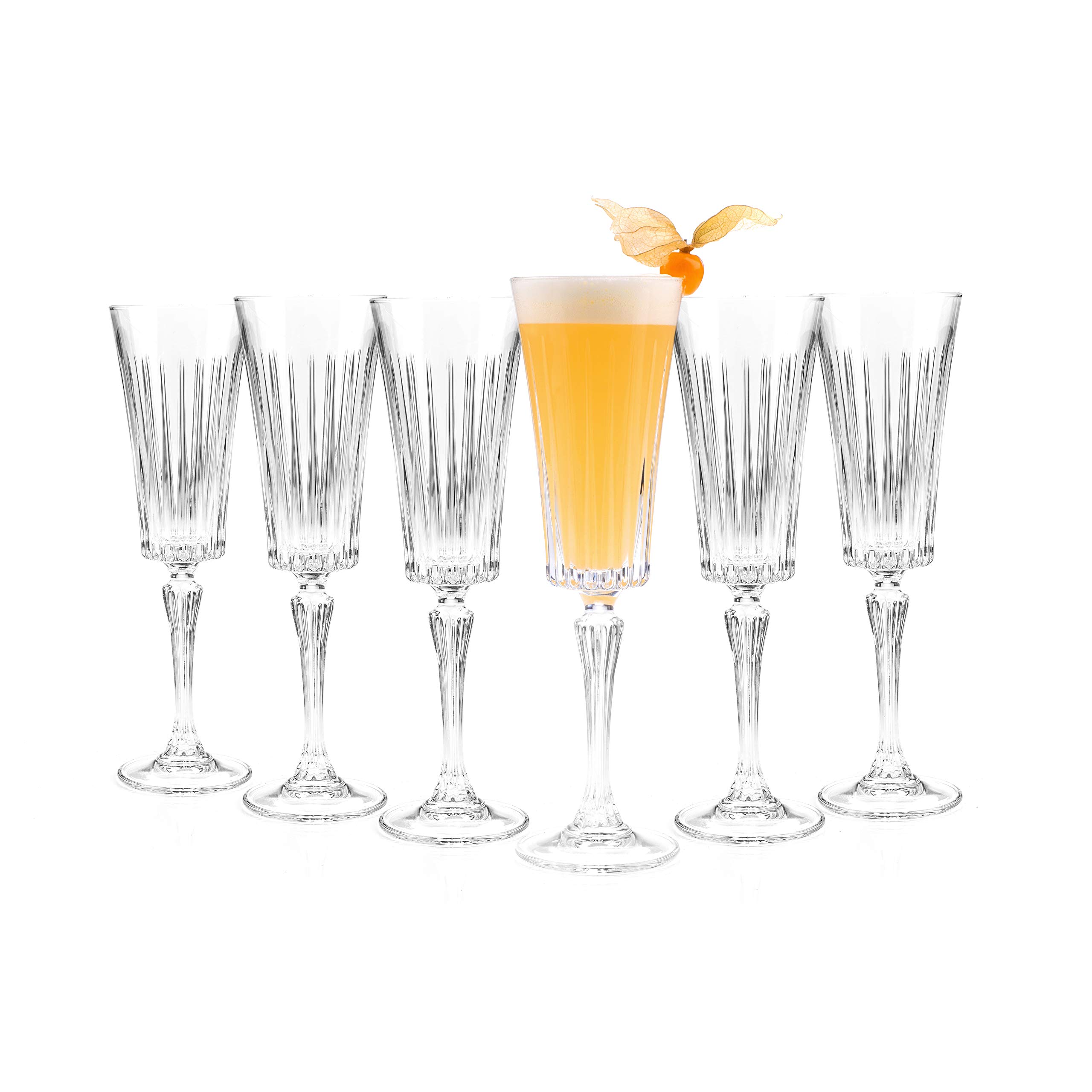 RCR Flûtes à champagne en cristal Timeless RCR 25874020006, lot de 6
