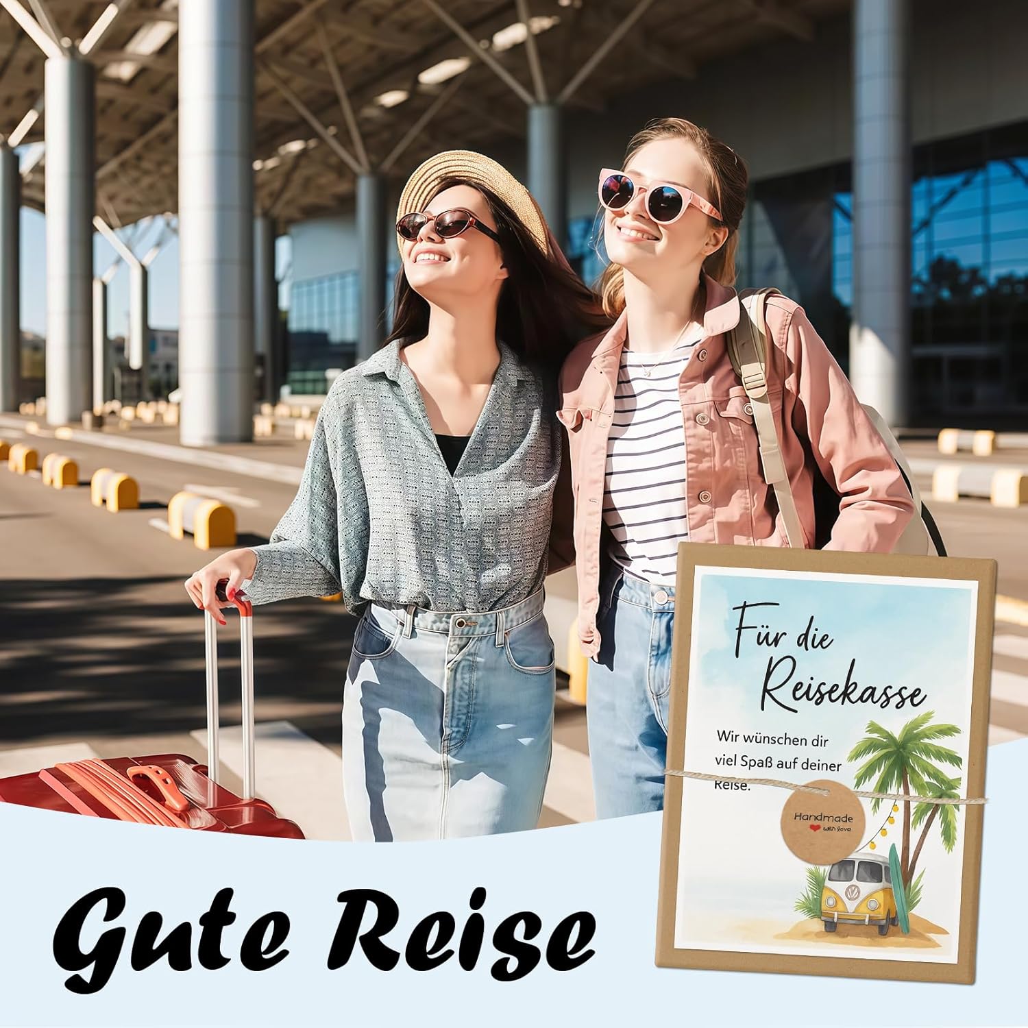 Travel Fund Gift Set 11 Pieces - Holiday Fund Money Gift Travel Fund Money Gift Travel Creative Travel Voucher Gift Packaging for Friends