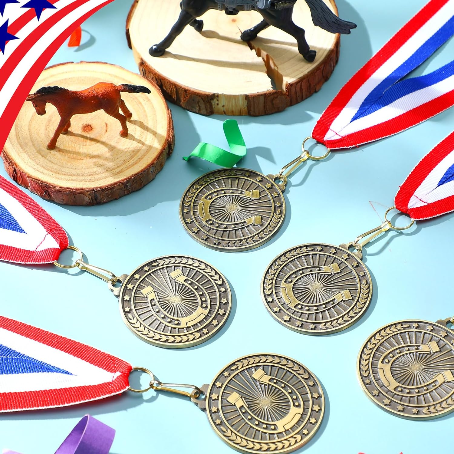 Remuuly 30 Pcs Award Medals Bulk 2'' Gold Trophy Award Winner Metal First Place with Neck Ribbons Award Prize Gift for Tournaments Match Sports Competition Teams Adult