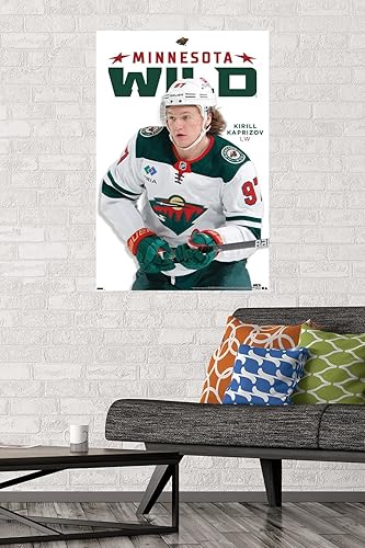 Miniatura 2 de Trends International NHL Minnesota Wild - Póster de pared Kirill Kaprizov Feature Series 23, 34 pulgadas de largo x 22.4 W, versión premium sin marco