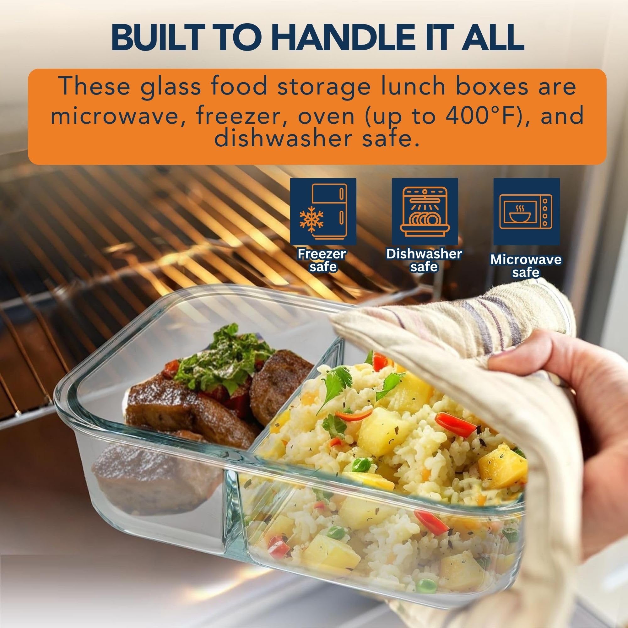 Glass Lunch Box - Leakproof & BPA Free -6