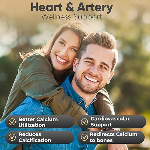 Miniatura 6 de Atery Armor Suplemento de vitamina D3 K2 Cápsulas de alta potencia con 5000 UI D3 y 100 mcg MK-7 K2 - Apoyo para la salud del corazón y los huesos,