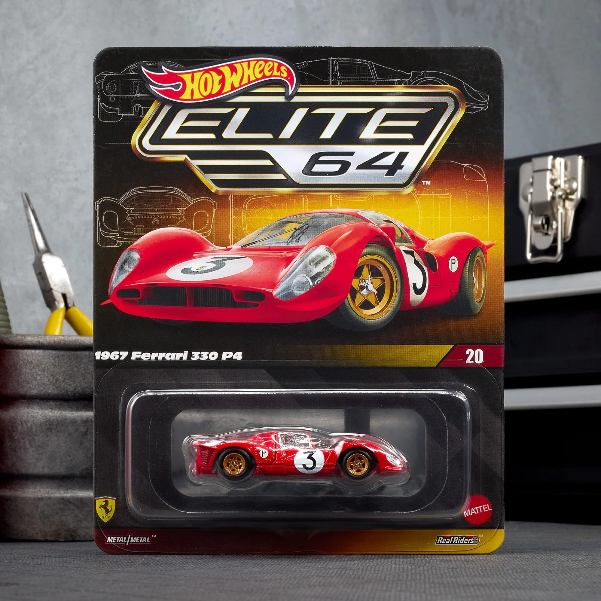 Amazon | Hot Wheels Elite 64 1967 フェラーリ 330 P4 – 1:64スケール