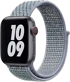 سوار رياضي من نكست ستور متوافق مع ساعة أبل سيريز 1 و 2 و 3 و 4 و 5 و 6 و 7 و 8 وألترا وإس إي مصنوع من النايلون للجنسين مقاس 42 و 44 و 45 ملم