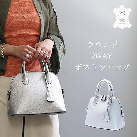Amazon | [グッシオ イタリー] 2WAYレザーバッグ 牛革 ラウンド