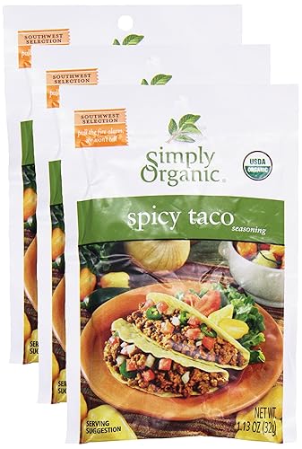Miniatura 7 de Simply Organic Condimento de tacos picantes certificado orgánico sin gluten 113 onzas