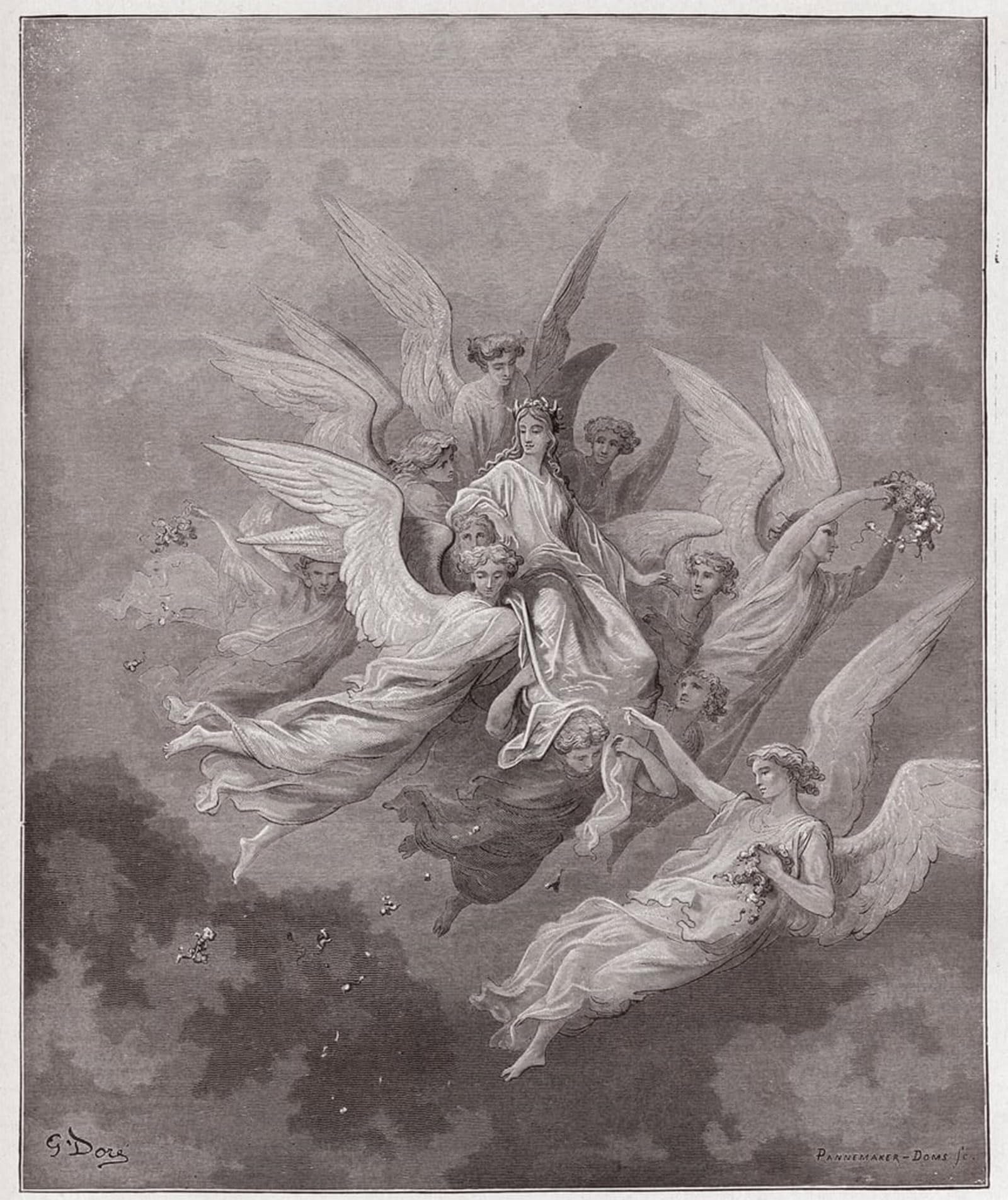 POSTERIIk Vintage Art Print Images Pictures Print the Divine Comedy by Gustave Dore Modern Colour Posters for Office Home Decor 60x90cm