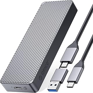 ORICO M.2 NVMe SSD Enclosure to 20Gbps USB3.2 Gen2x2 USB-C PCIe Adapter for NVMe M-Key/M+B Key SSD 2230/2242/2260/2280, Aluminum M2 External SSD Case(Cooling Vest, UASP, Trim) SSD Max 4TB-M213-Gray