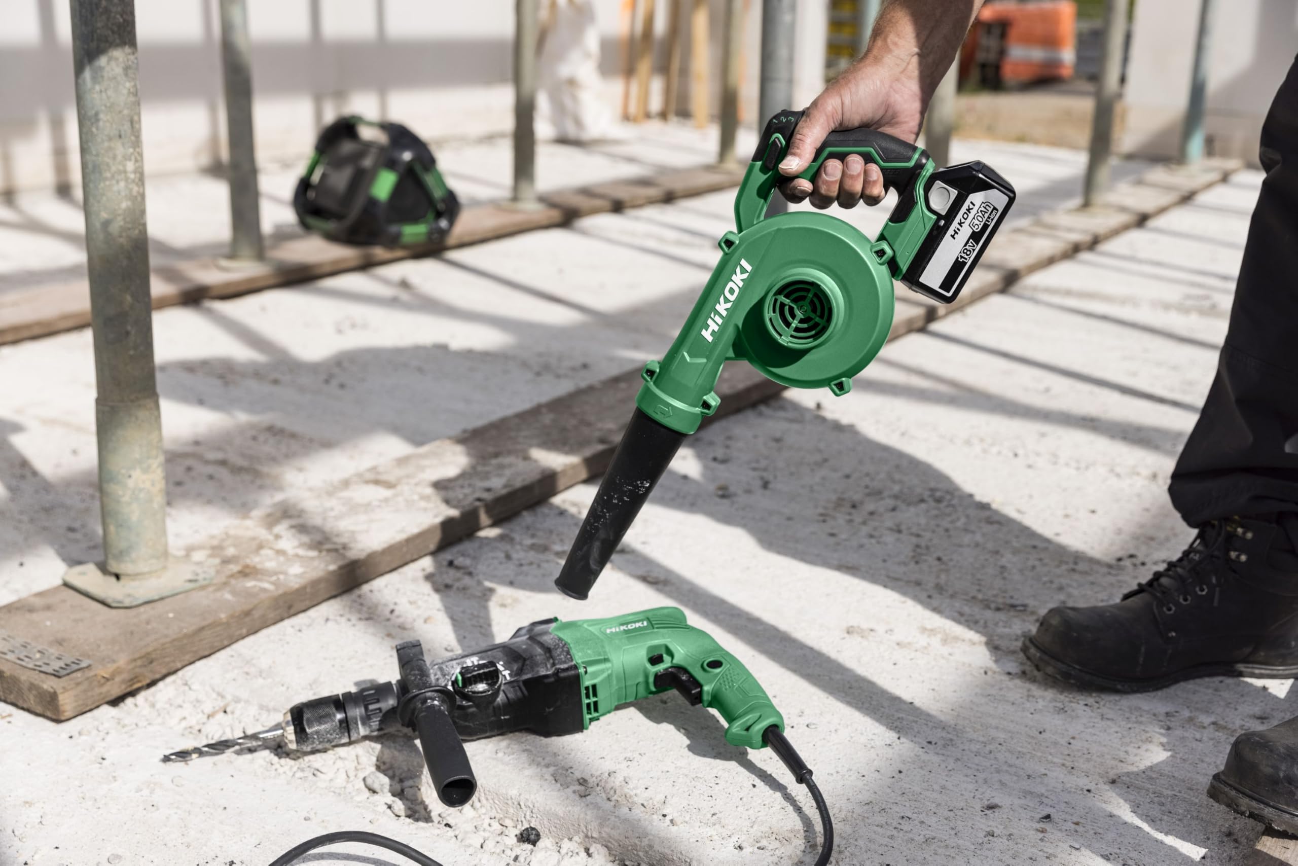 HiKOKI Soffiatore e Aspiratore a Batteria - 18 V - 3 Velocità, Alta Portata d’Aria, Leggero e Compatto - Senza Batteria e Caricabatterie