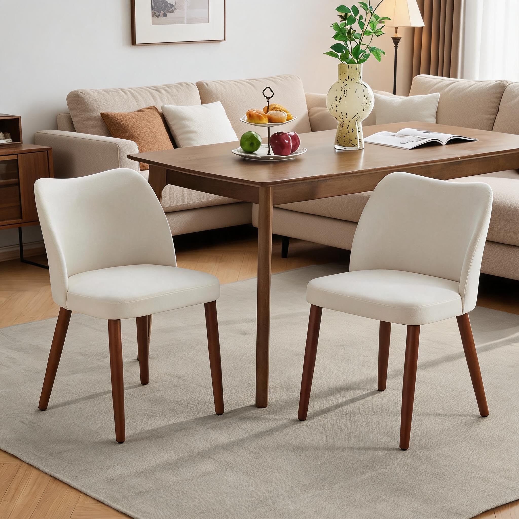 GarveeMore Dining Chairs Set of 2 Upholstered Fabric Kitchen Dining Chairs