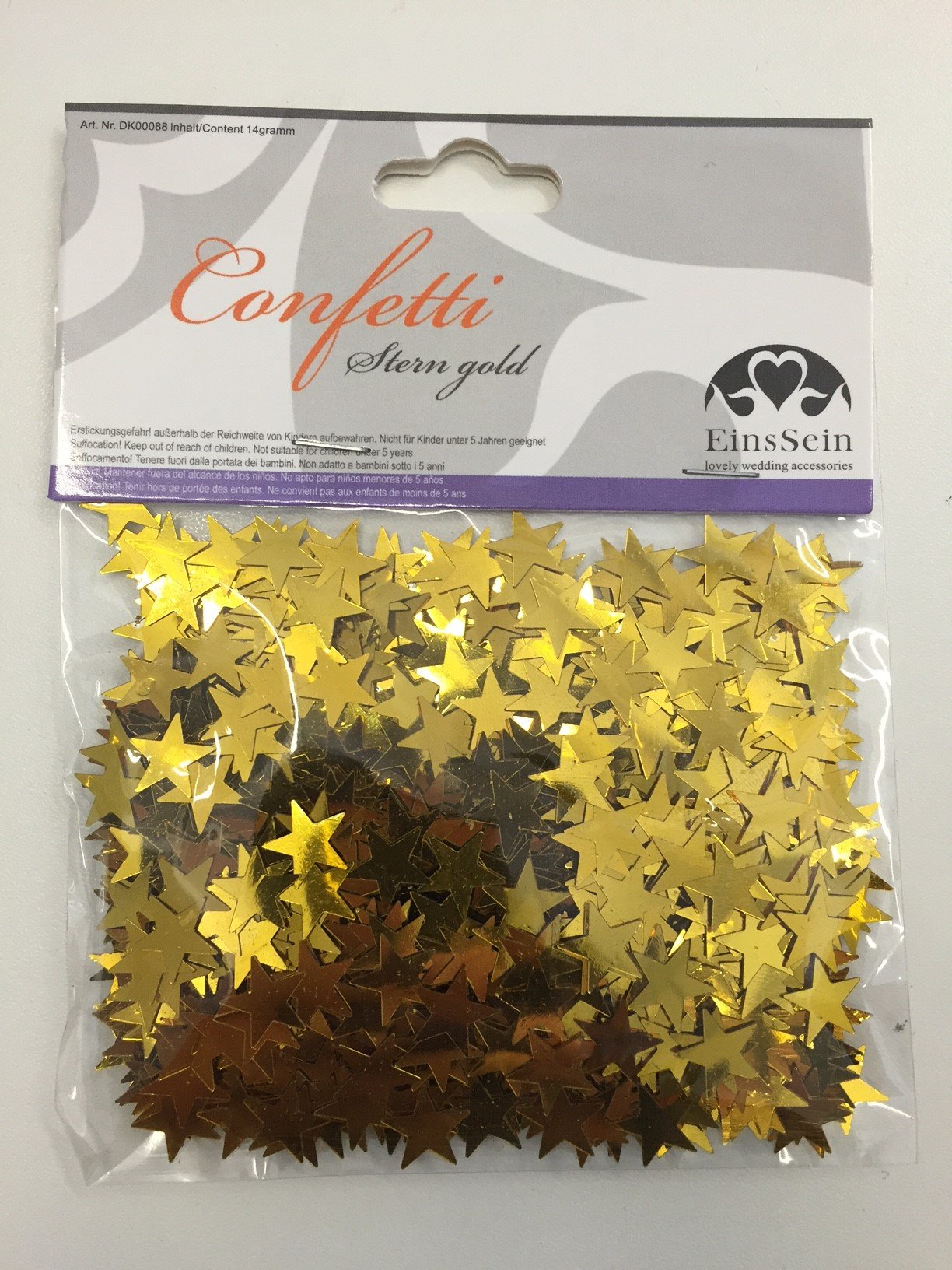 EinsSein 14g Tafelconfetti Confetti Sterren ca. 1.000 St. 1cm goud Metaalglans tafelconfetti tafeldecoratie tafel vintage bruiloft glimmende rode tijdens valentijn geboorte communie dopen decoratie