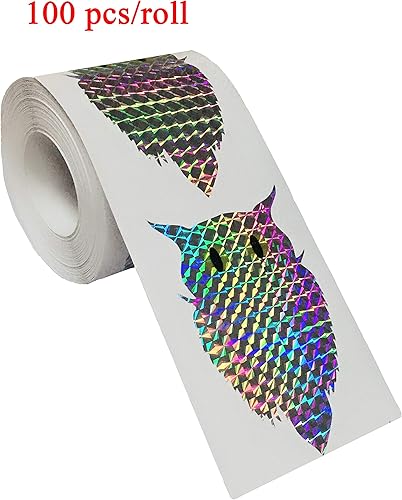 Miniatura 4 de Pegatinas autoadhesivas para pájaros 100 unidades por rollo diseño de búhos