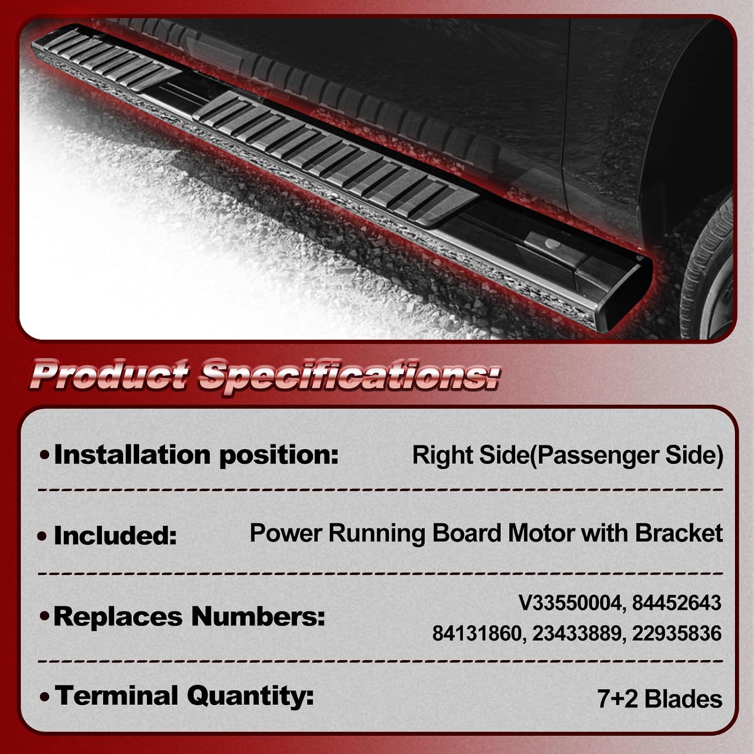 Right Side Power Running Board Motor Compatible with Cadillac Escalade ESV, Chevy Suburban LS 2015-2020, Suburban 2017-2020, Suburban LTZ 2015-2016, Tahoe, GMC Yukon XL, Yukon 2015-2020