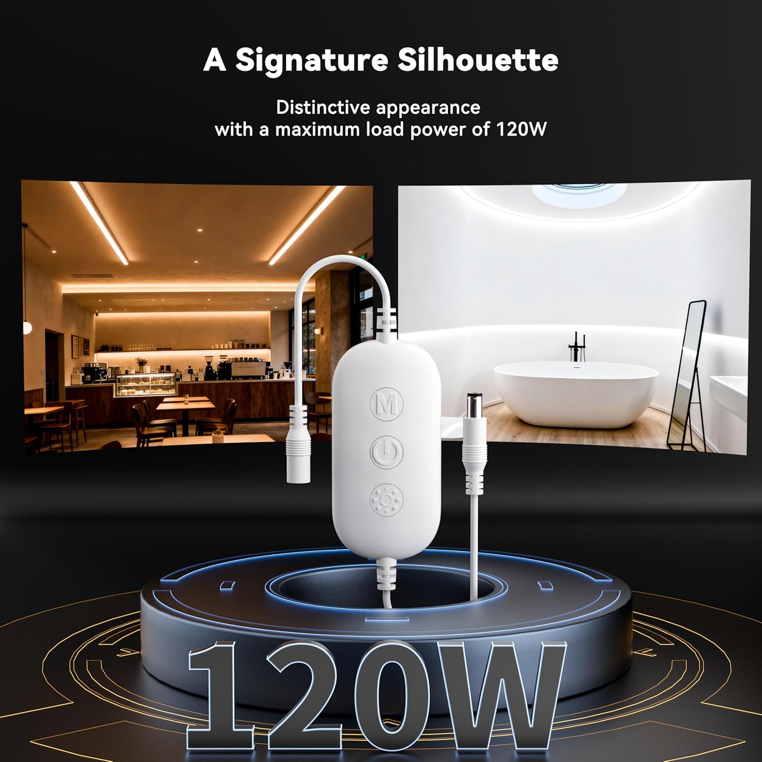 PAUTIX RF WiFi Smart Remote Dimmer for Single Color LED Strip Lights,Compatible with Alexa and Google,14-Key Wireless Remote,DC 12-24V Controller for 3528/2835/5050/COB LED Strip Light - Image 3