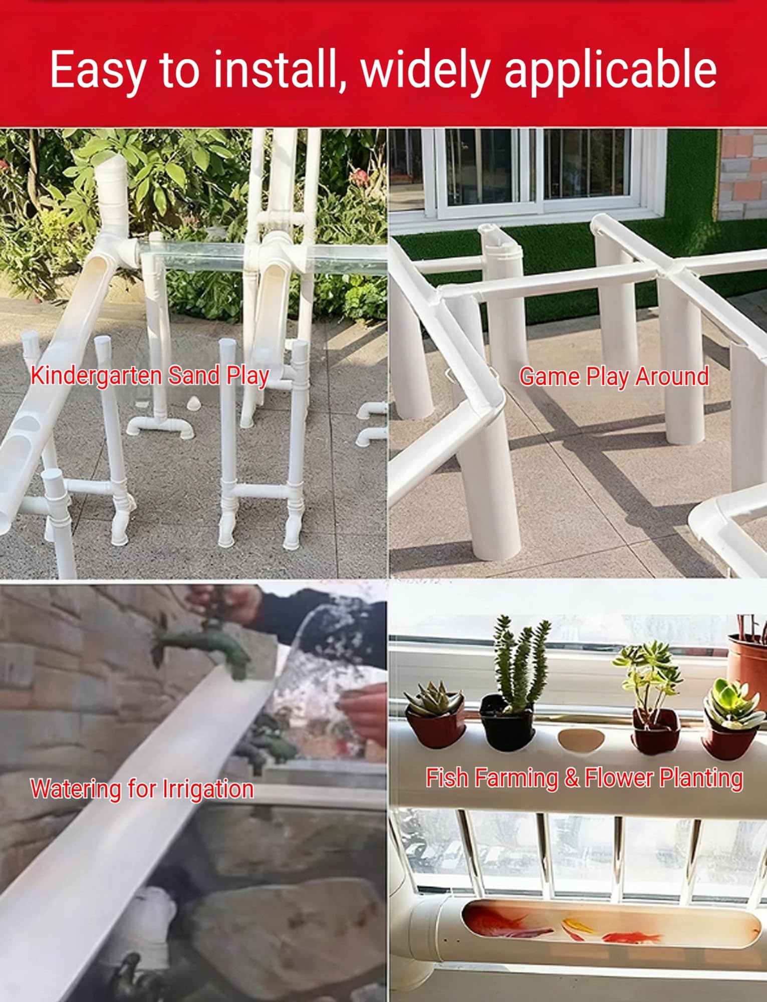 Canalón PVC Semicircular, Canal Drenaje Agua Lluvia para Alero Techo | For aleros de tejados, jardines, proyectos de riego y drenaje de bricolaje.(39insh,3insh-75mm(2mm))