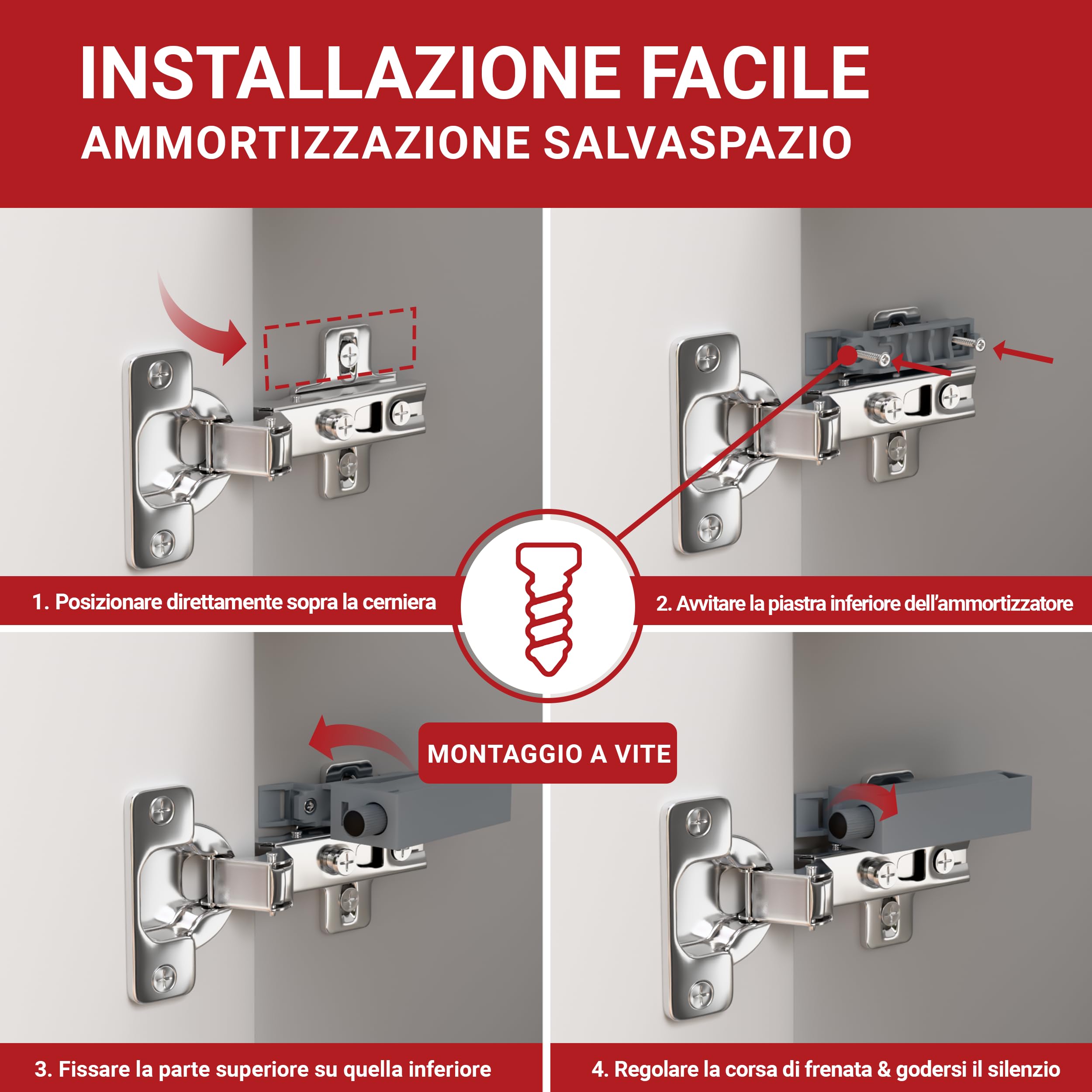 Ammortizzatori Buffer Chiudiporta Fermaporta per Serrande Set di Ammortizzatori Porta Armadio Chiudiporta Ammortizzatore Ammortizzatori per Porta per Ante in Plastica per Cucina Armadio (20 Pezzi