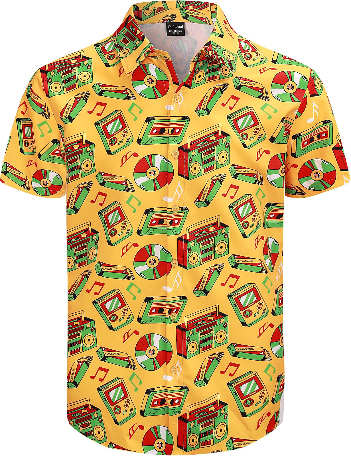 Men's Hawaiian Shirt Button Down Summer Short Sleeve Shirt