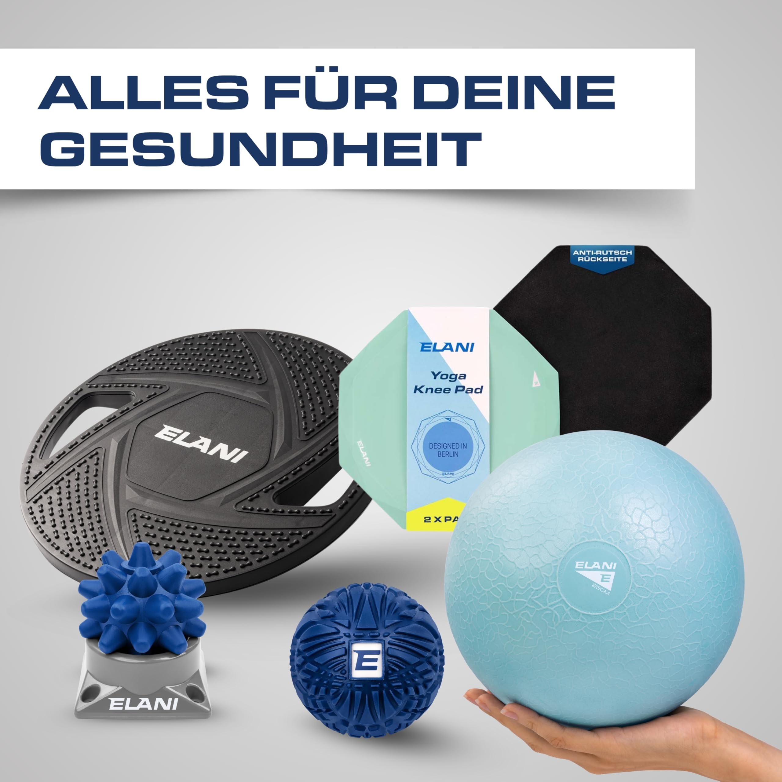 ELANI Schwingstab - Verstellbarer Widerstand & ergonomischer Griff - hochbelastbarer Gymnastikstab, auch als Physiotherapie Zubehör, Swinging Sticks, Schwingstab Fitness Testsieger, Flex Stab