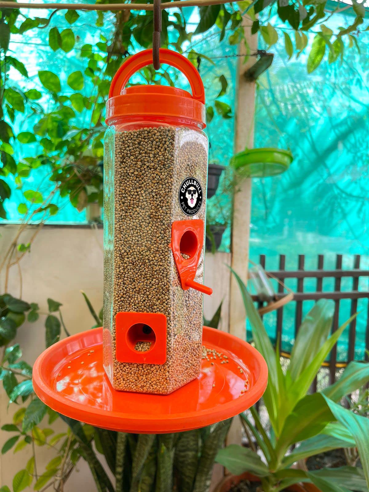 Chullbull Pet Products Large Bird Feeder for Birds with Hanging Hook Pack of 1 Pet Food Dispenser (Colour May Vary) (B0C3YMMRRT) Amazon Price History, Amazon Price Tracker
