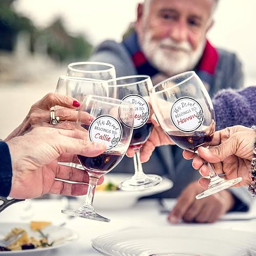 Miniatura 4 de Zonon 600 calcomanías de bebida para tazas, botellas de agua, etiquetas en blanco para bebidas pertenecientes a calcomanías para recepción de boda,