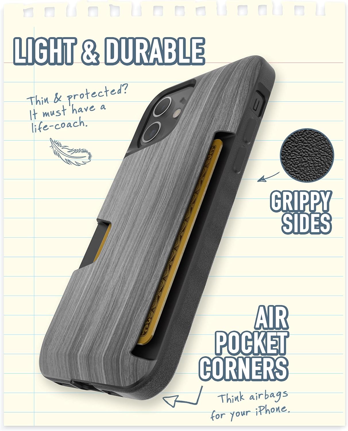 Smartish iPhone 12/12 Pro Wallet Case - Wallet Slayer Vol. 1 [Slim + Protective] Credit Card Holder (Silk) - Chef's Special