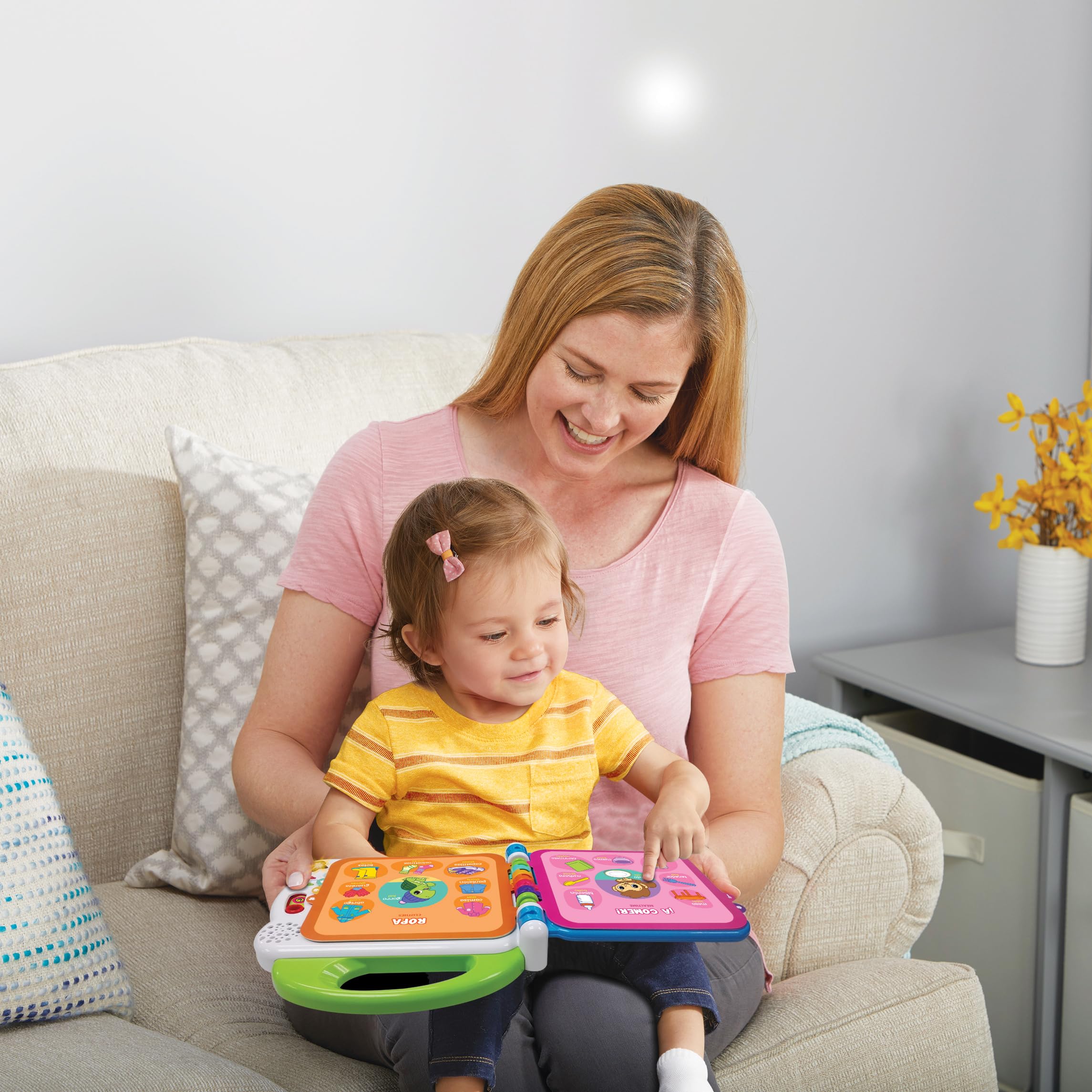 VTech - Moje pierwsze 100 słów dwujęzyczny, interaktywna książka edukacyjna hiszpańsko-angielska, zabawka dla dzieci +1,5 lat, wersja ESP