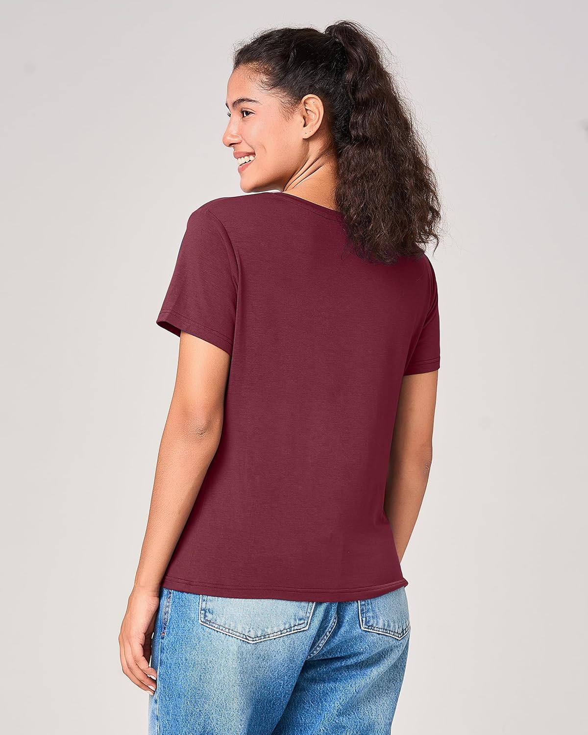 BAMBOO COOL Women's T Shirts Classic Short Sleeve Fit Tops for Women Casual Fitted Tees - Image 2