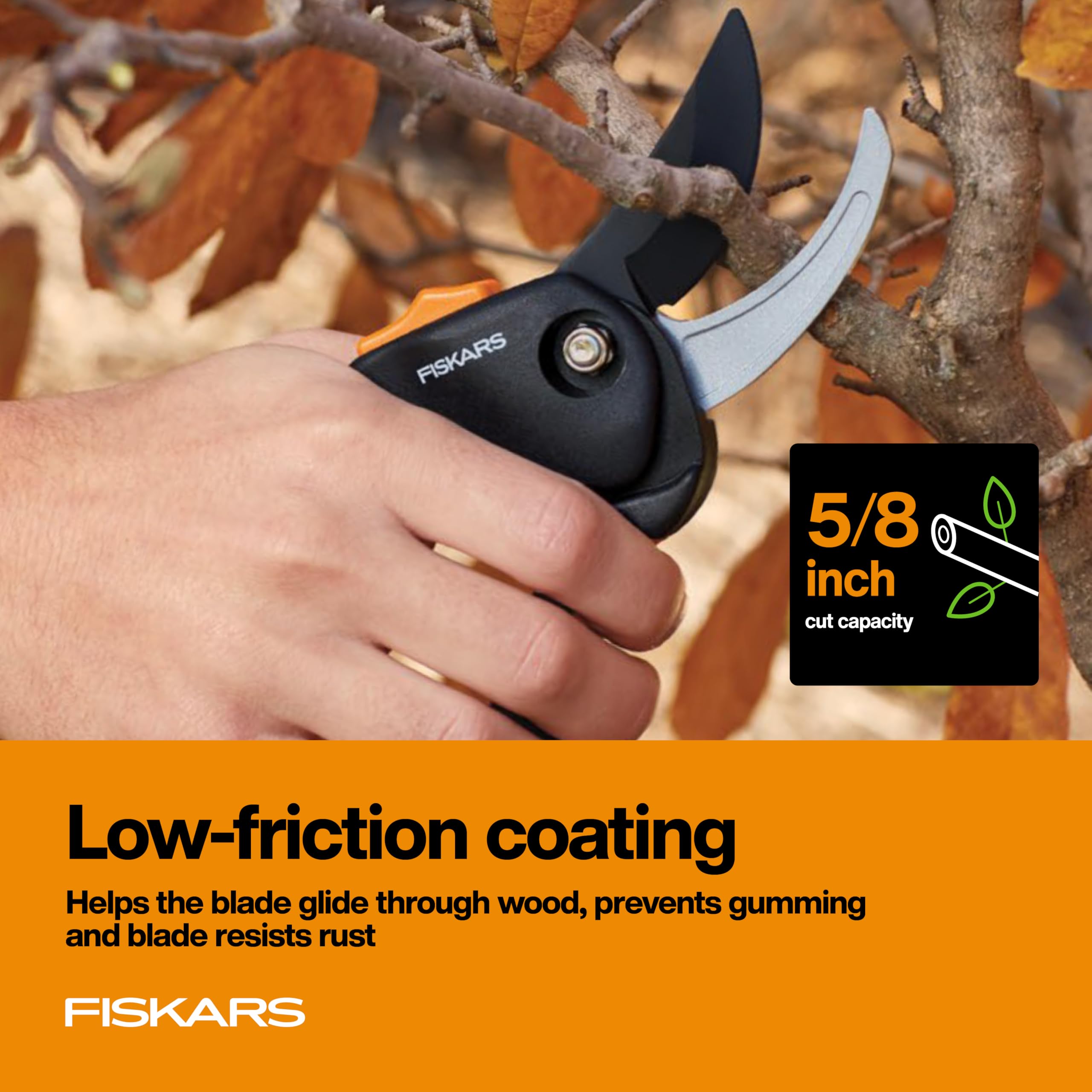 Fiskars Inc Blackorange 26,7 cm 79436965 Softgrip Bypass Sekator