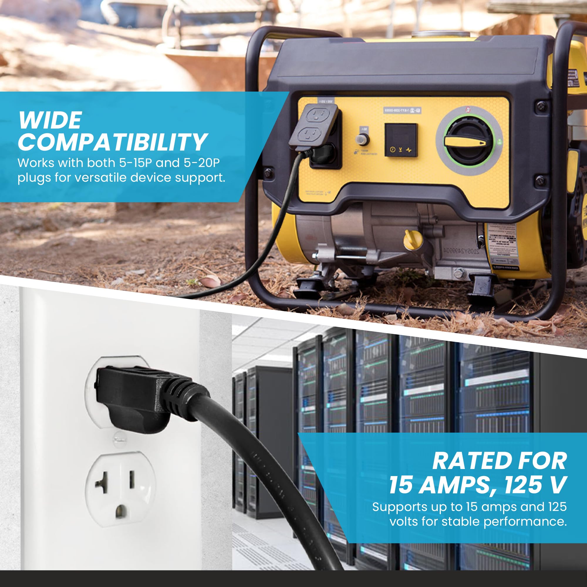 Amazon.co.jp: IronBox Electric NEMA 5-15P~5-20R 電源コード - 15A