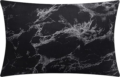 Miniatura 6 de Juego de edredón de lujo 2024, patrón de mármol negro, añade un toque de lujo a tu cama, ropa de cama reversible de microfibra para todas las