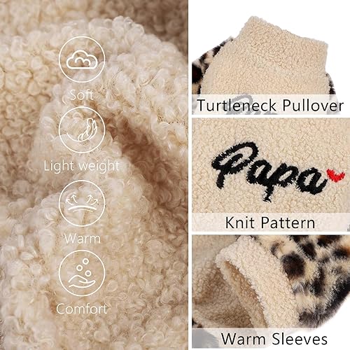 Miniatura 6 de Suéter para perros pequeños, niña, XXS ropa para perro, sudadera para perro, suéter de chihuahua, ropa de leopardo para perros, suéter para