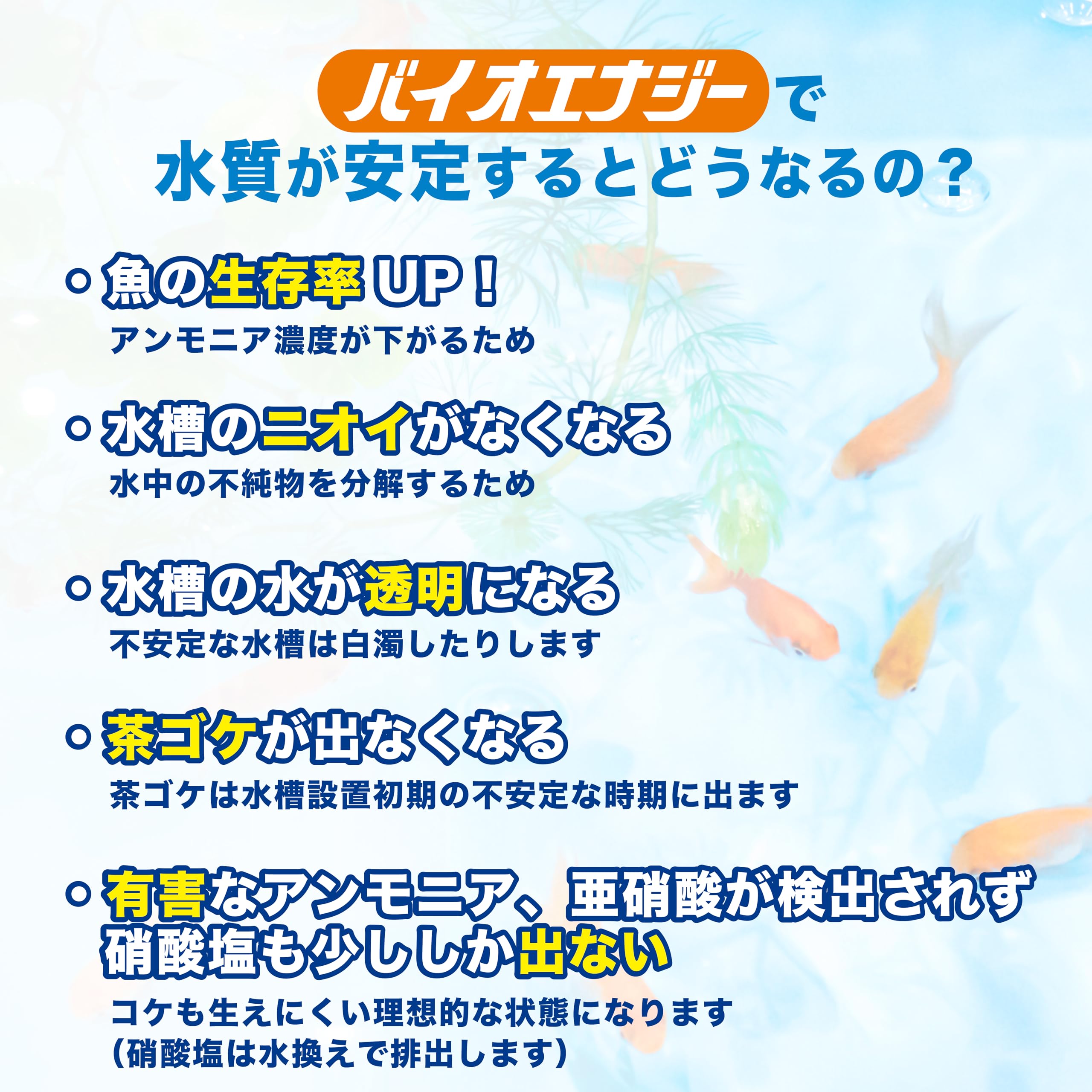 Amazon.co.jp: ［ENJOY AQUA］ 魚イキイキ きれいな水に！ 高濃度