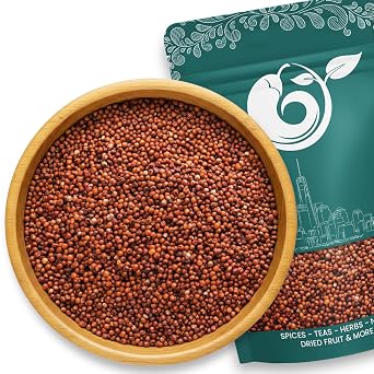NY Spice Shop Finger Millet Grains - 1 Pound Whole Grain Ingredient - Traditional For Cooking Grinding Blending - Clean Dry Seeds For Porridge Flatbreads Baking Use
