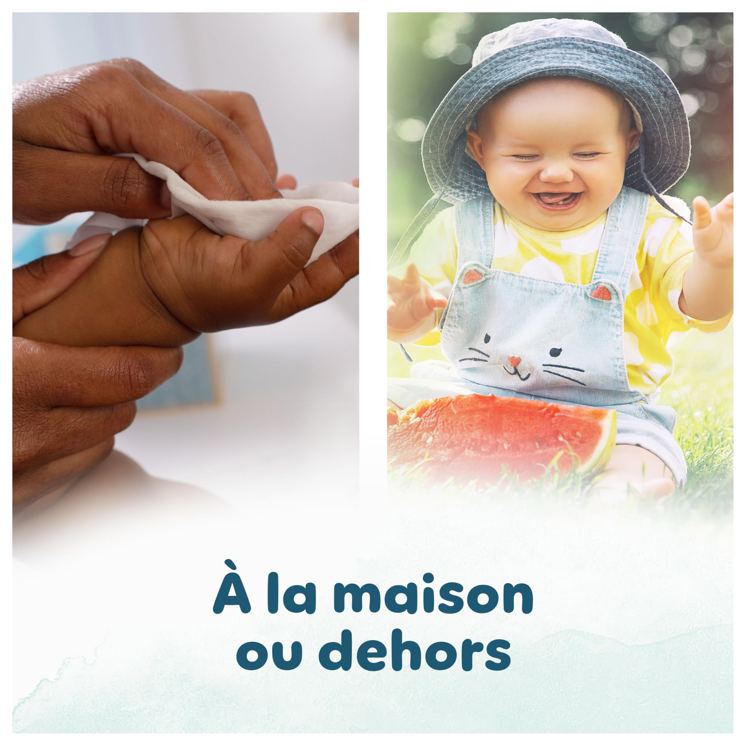 Pampers Harmonie Aqua, 720 Lingettes pour Bébé (15x48), Sans Platisque, Certifié OEKO-TEX, Protection De La Peau Délicate Avec 99% D’Eau, Aide à restaurer le pH naturel de la peau