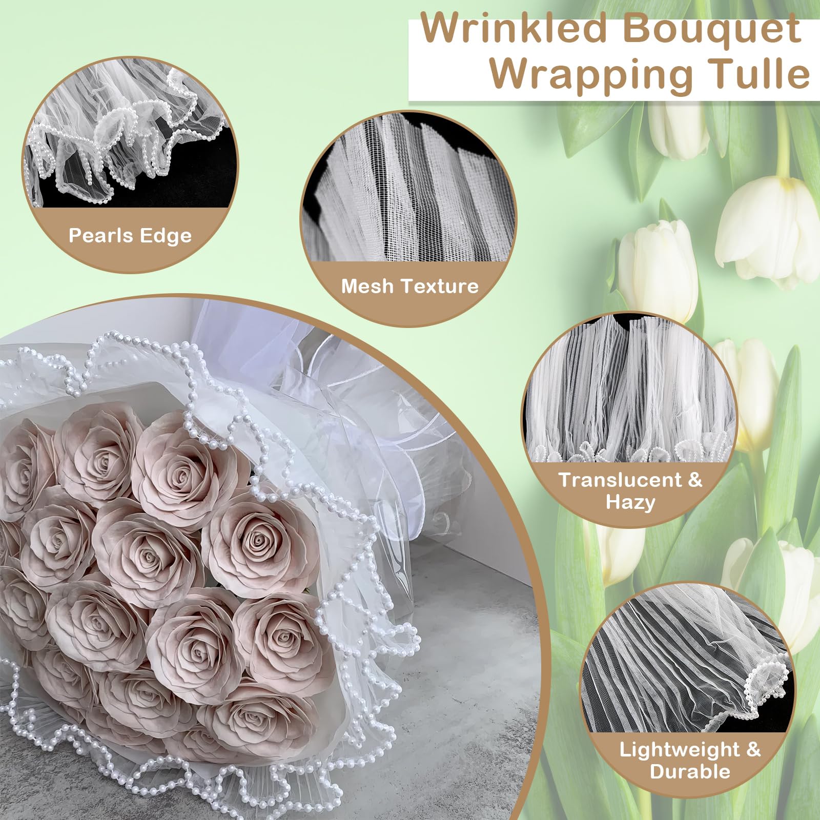 3 Pack Perle Bord Bouquet Emballage Papier, Coréen Burundi