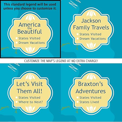 Miniatura 2 de Personalized Colorful Kids Push Pin USA Map on Canvas Add Names 4 Sizes Includes Push Pins to Mark Travels Push Pin Map United States Map for Kids