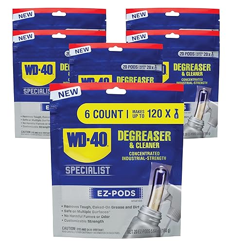 WD-40 Specialist Desengrasante y limpiador EZ-PODS, concentrado personalizable de fuerza industrial, solución de limpieza multisuperficie, paquete
