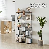 Vista 3 de Estantería de 5 niveles para espacios pequeños, resistente y compacta para sala de estudio/dormitorio, estante de almacenamiento de madera de fácil