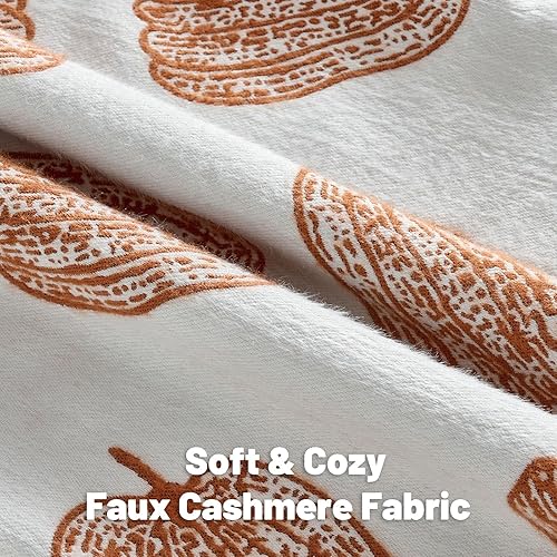 Miniatura 2 de FUTEI Juego de 2 fundas de almohada de calabazas de otoño de 18 x 18 pulgadas, funda de cojín de cachemira sintética suave para otoño, Acción de