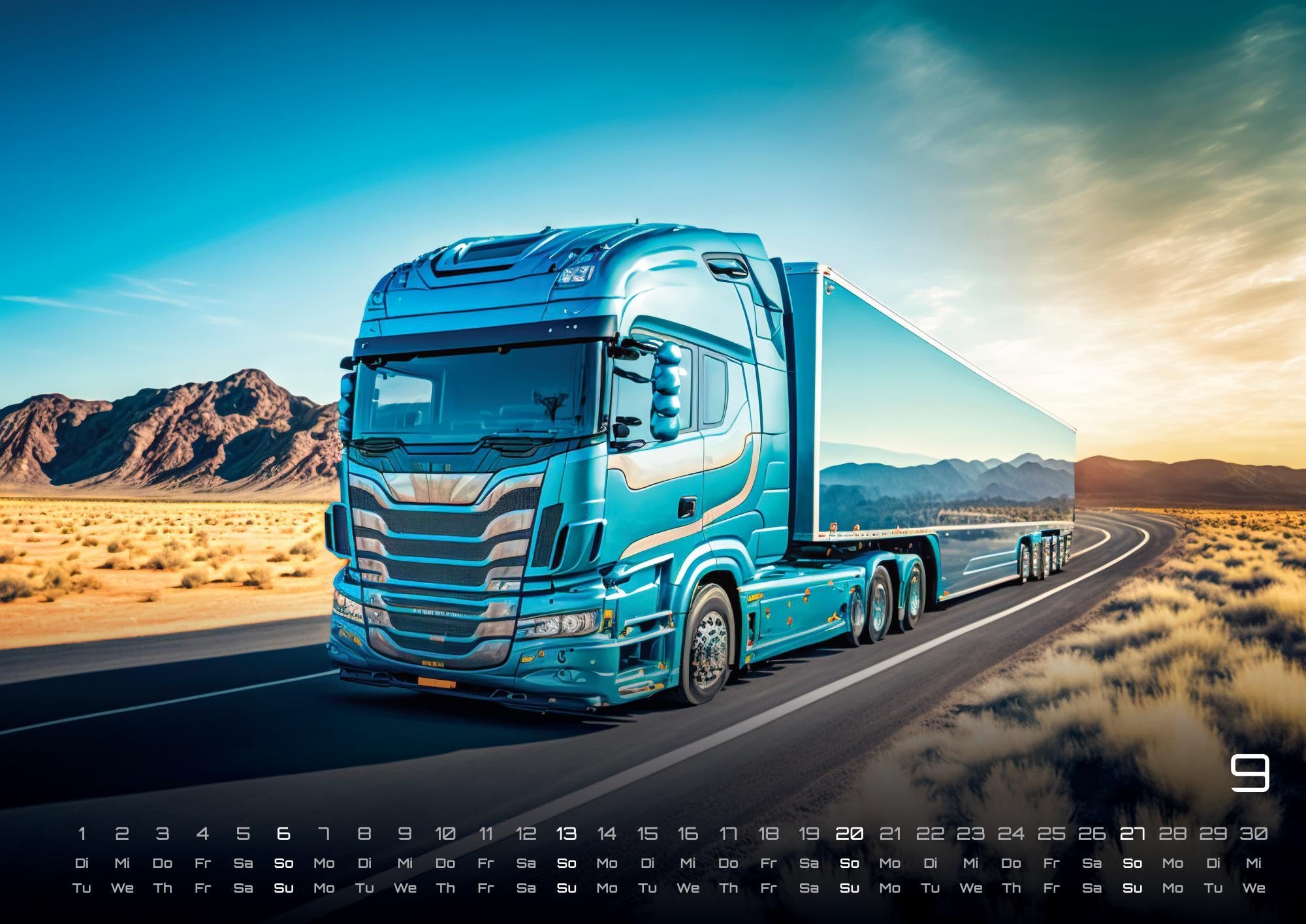 Trucks - Könige der Straße - LKW - 2026 - Kalender DIN A2: Der Wandkalender mit den besten LKW's auf unseren Straßen für das Jahr 2026 im extragroßen Format DIN A2 (ca. 60 x 42 cm)!