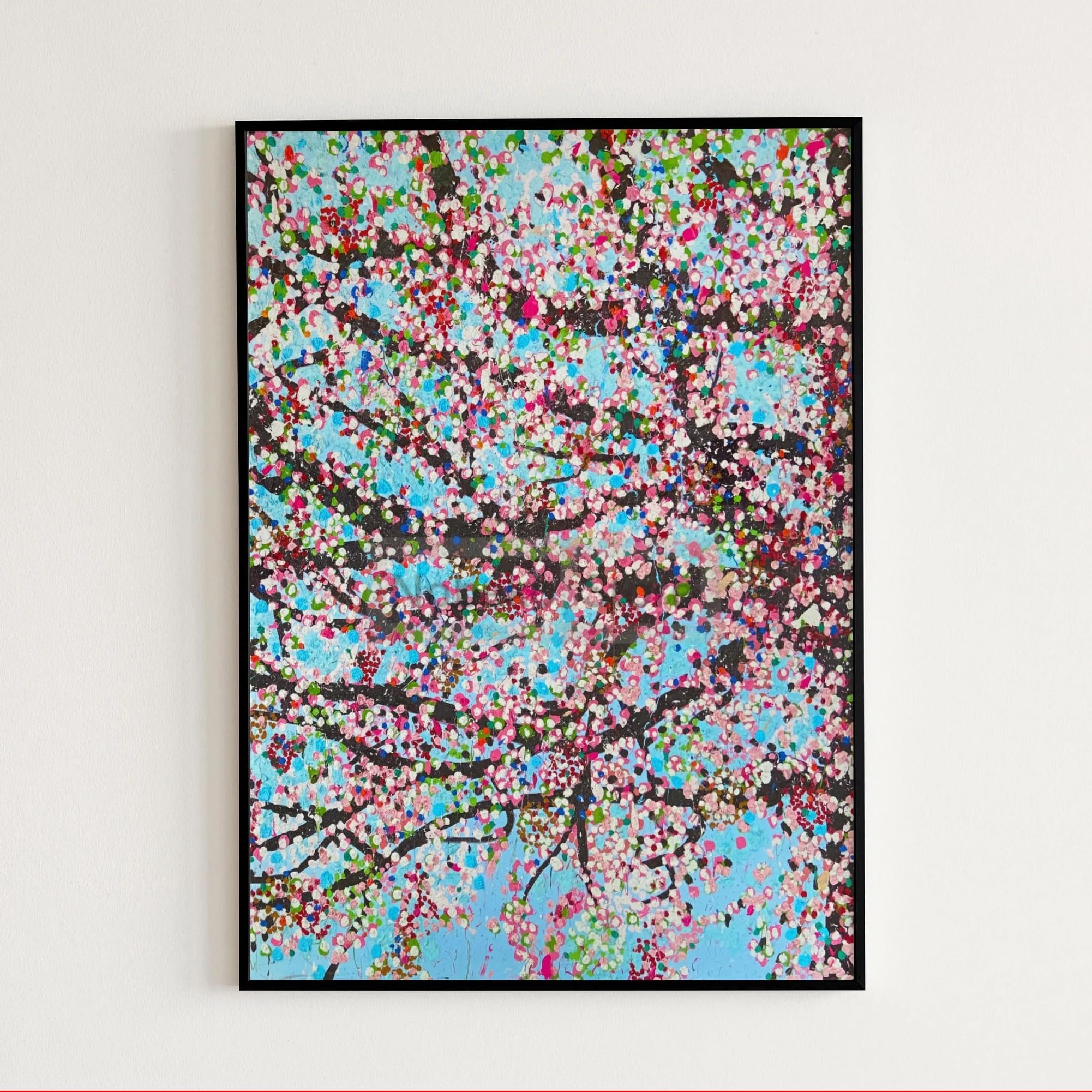 Latafa Vibrant Colors Damien Hirst Poster And Prints Damien Hirst Canvas Painting Vintage Cherry Blossoms Wall Art Damien Hirst Pictures For Home Decor 40X60cm No Frame