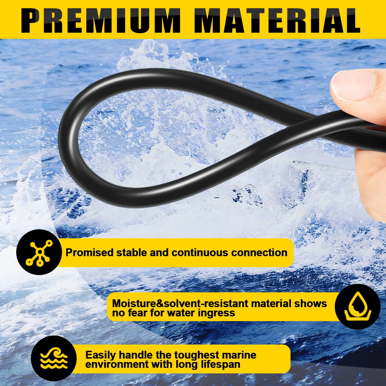 YMT 10m Drop Cable for NMEA 2000 (N2K) Backbone Cable Extension Cable Compatible with Lowrance Simrad B&G Navico Garmin Networks